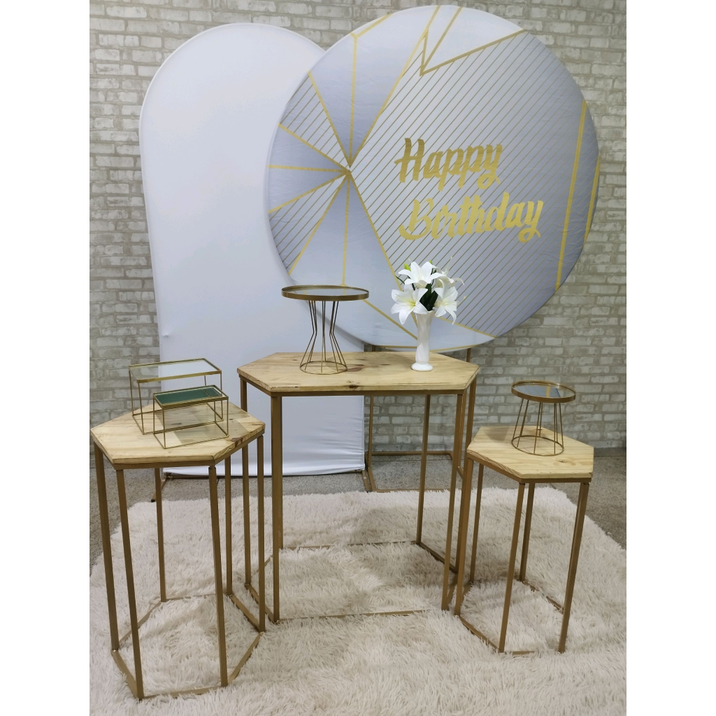 Kit Happy Birthday Branco Prata E Dourado - Pegue e Monte Tesouro Encantando