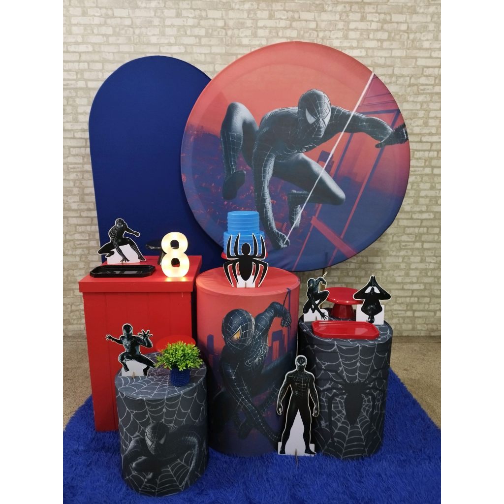 Kit Homem Aranha Preto - Pegue e Monte Tesouro Encantando