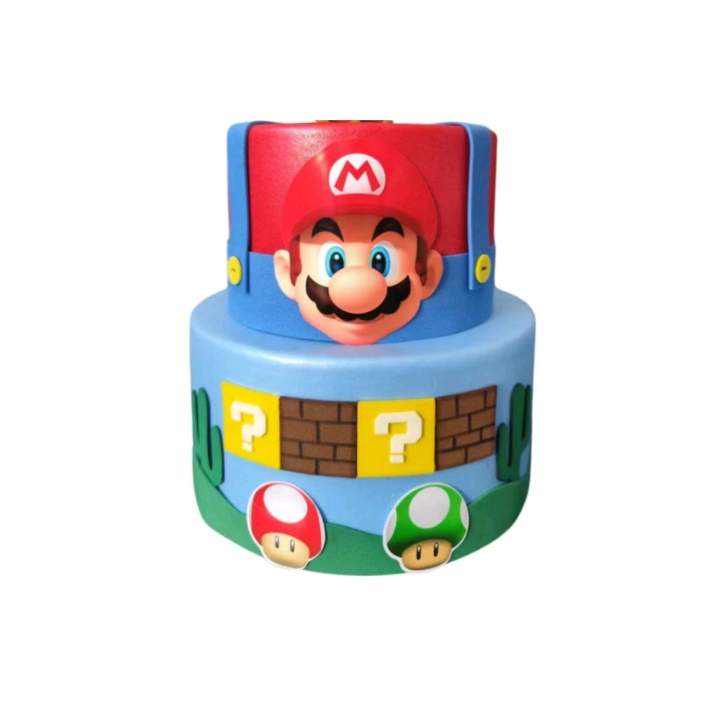 Bolo Fake Mario Bross - Pegue e Monte Tesouro Encantando