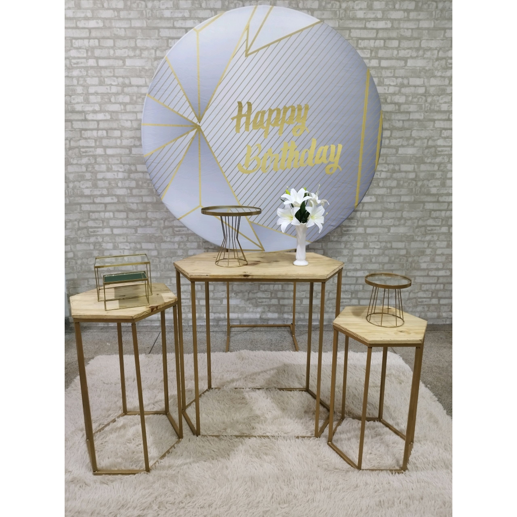 Kit Happy Birthday Branco Prata E Dourado - Pegue e Monte Tesouro Encantando