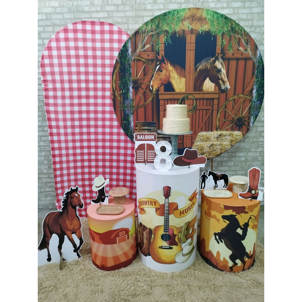 Kit Country Cavalo Fazendinha - Pegue e Monte Tesouro Encantando