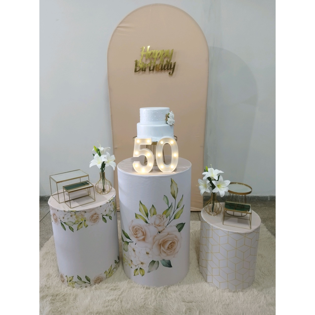 Kit Bege Romano Com Flores - Pegue e Monte Tesouro Encantando