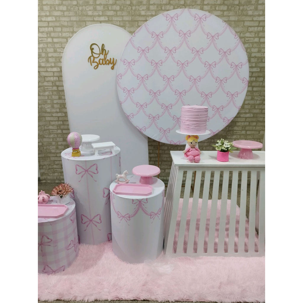 Kit Chá de Bebê Laços - Pegue e Monte Tesouro Encantando