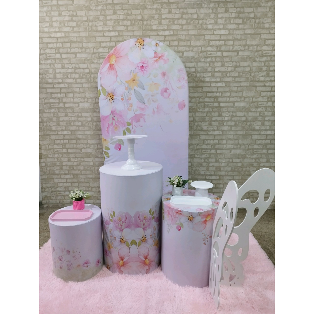 Kit Borboleta E Floral Rosa - Pegue e Monte Tesouro Encantando