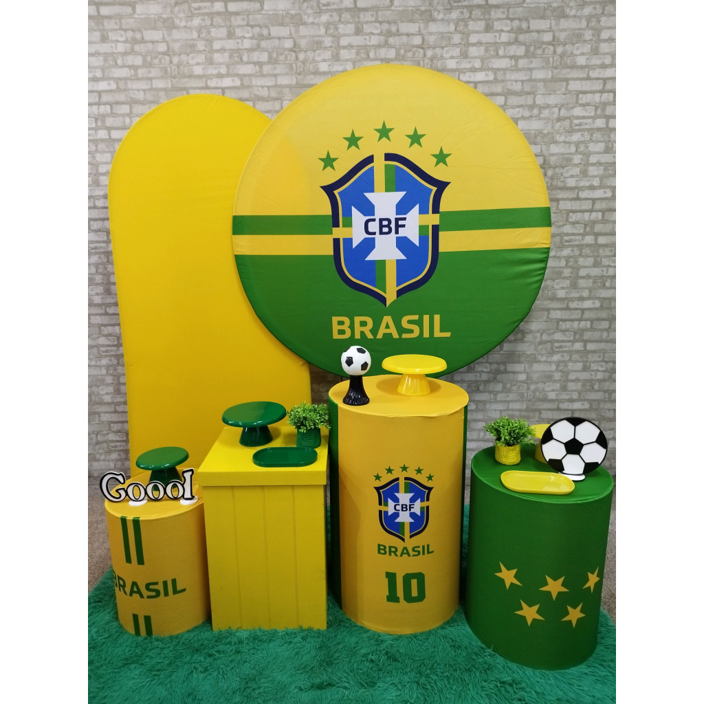 Kit Futebol Brasil Copa - Pegue e Monte Tesouro Encantando