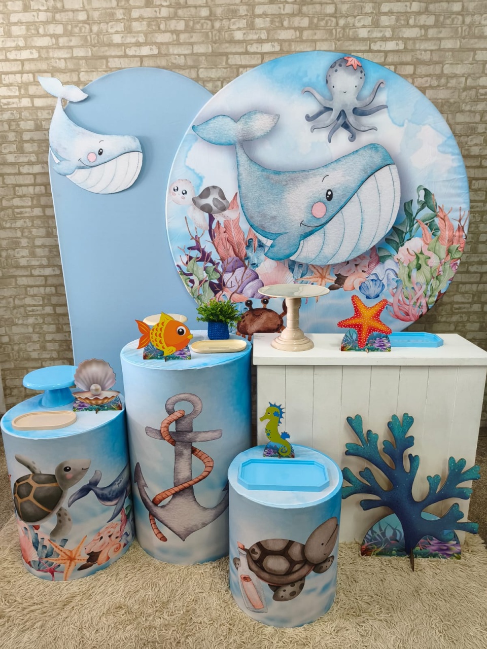 Kit Fundo Do Mar - Pegue e Monte Tesouro Encantado