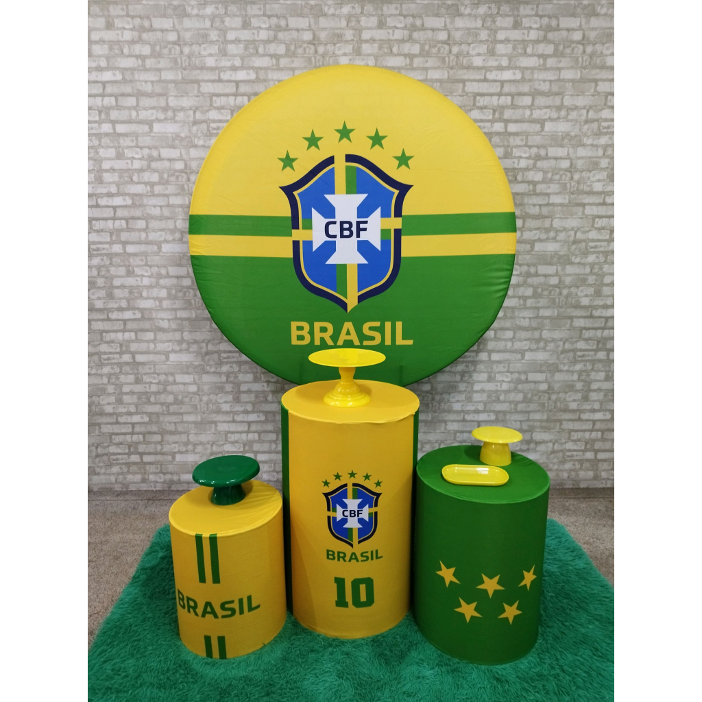 Kit Futebol Brasil Copa - Pegue e Monte Tesouro Encantando