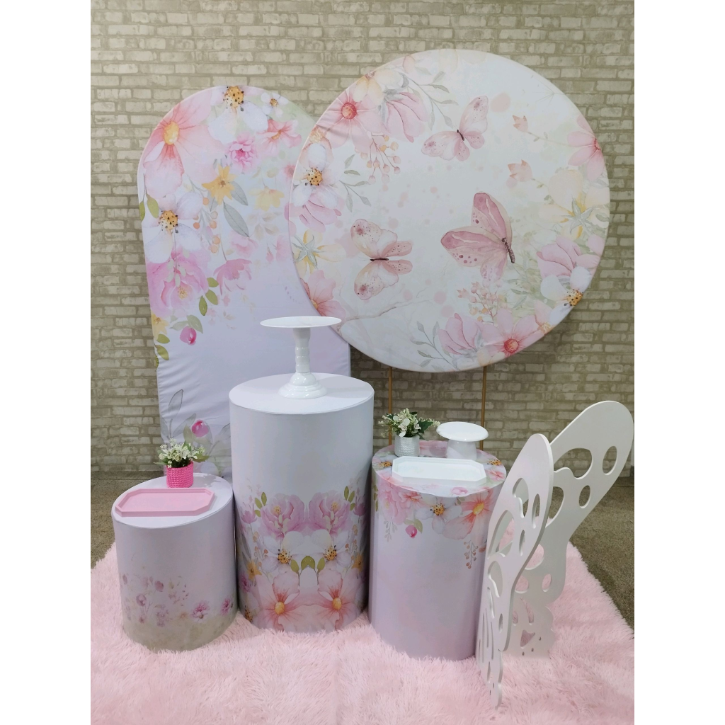 Kit Borboleta E Floral Rosa - Pegue e Monte Tesouro Encantando