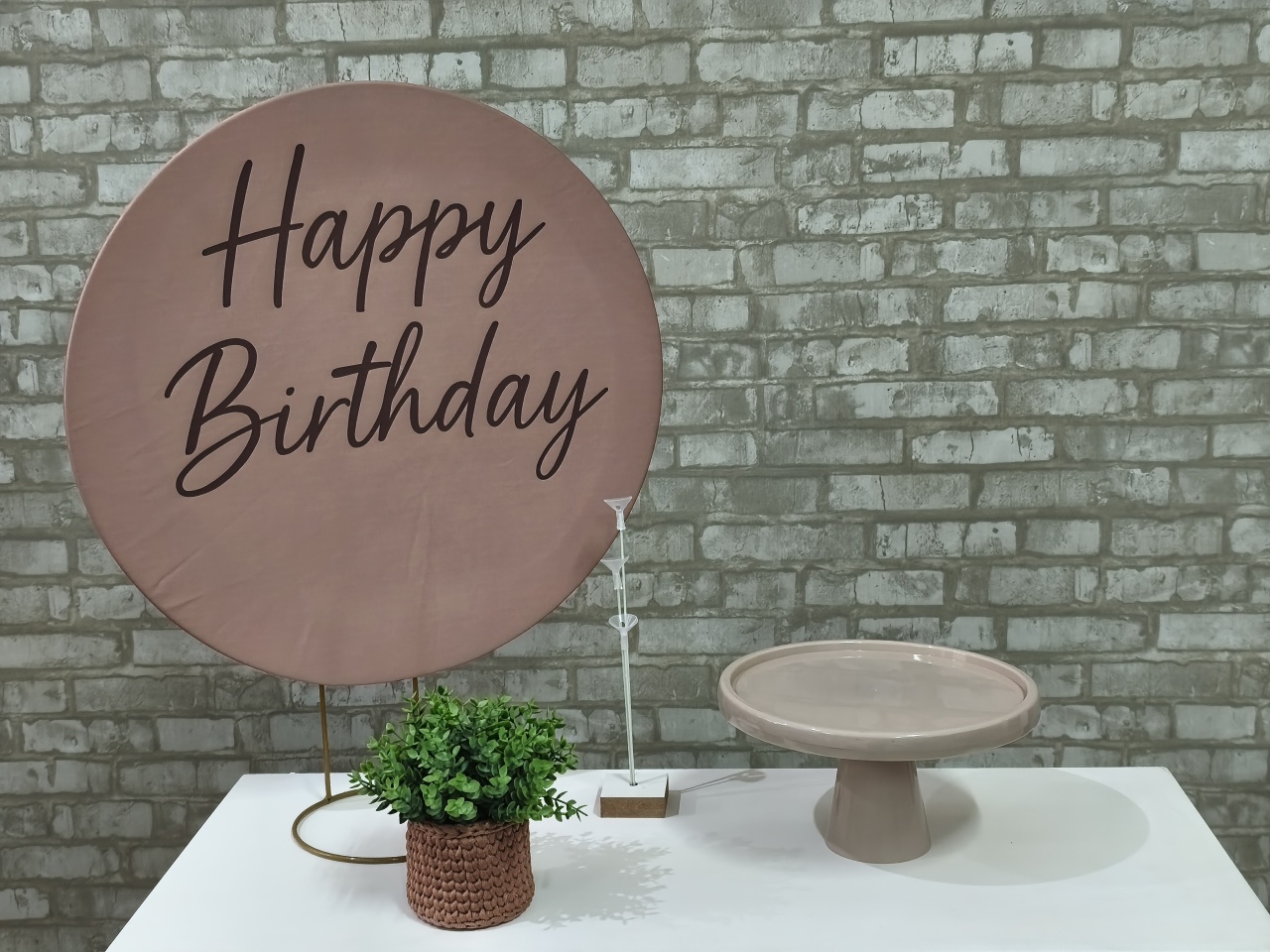 Mini Kit Happy Birthday Bege Adulto - Pegue e Monte Tesouro Encantado