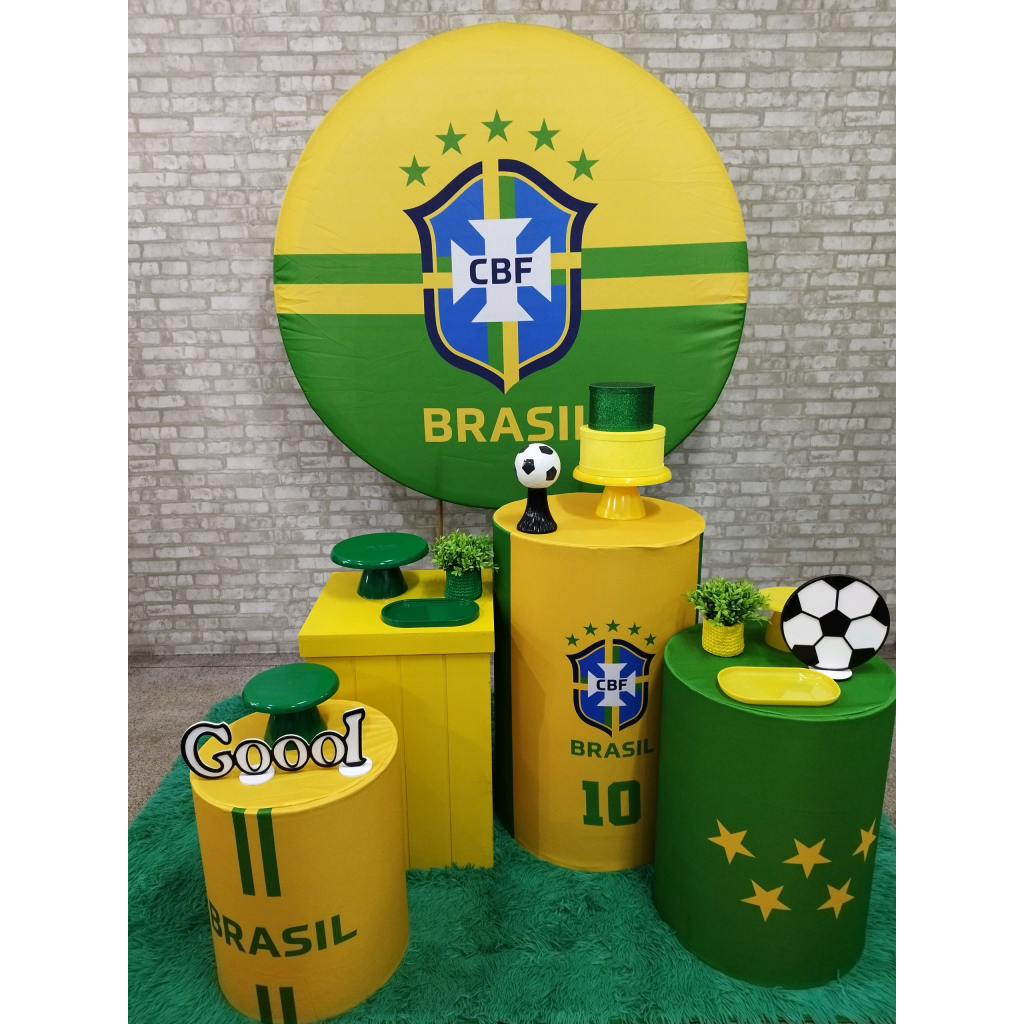 Kit Futebol Brasil Copa - Pegue e Monte Tesouro Encantando