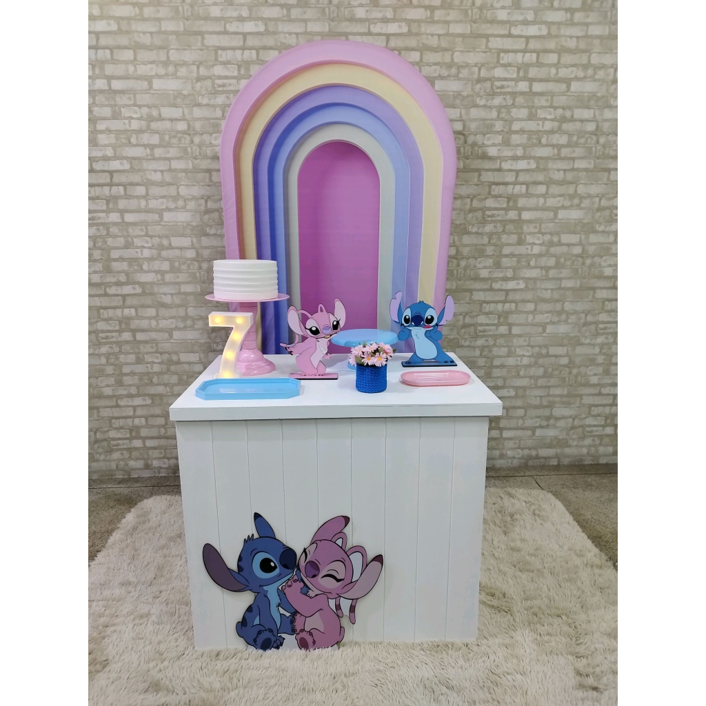 Kit Stitch E Angel - Pegue e Monte Tesouro Encantando
