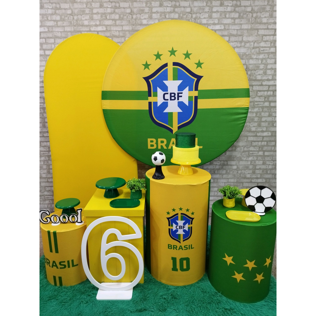 Kit Futebol Brasil Copa - Pegue e Monte Tesouro Encantando