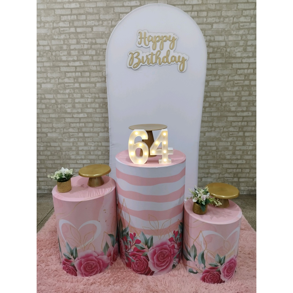 Kit Branco E Rosa Com Flores - Pegue e Monte Tesouro Encantando