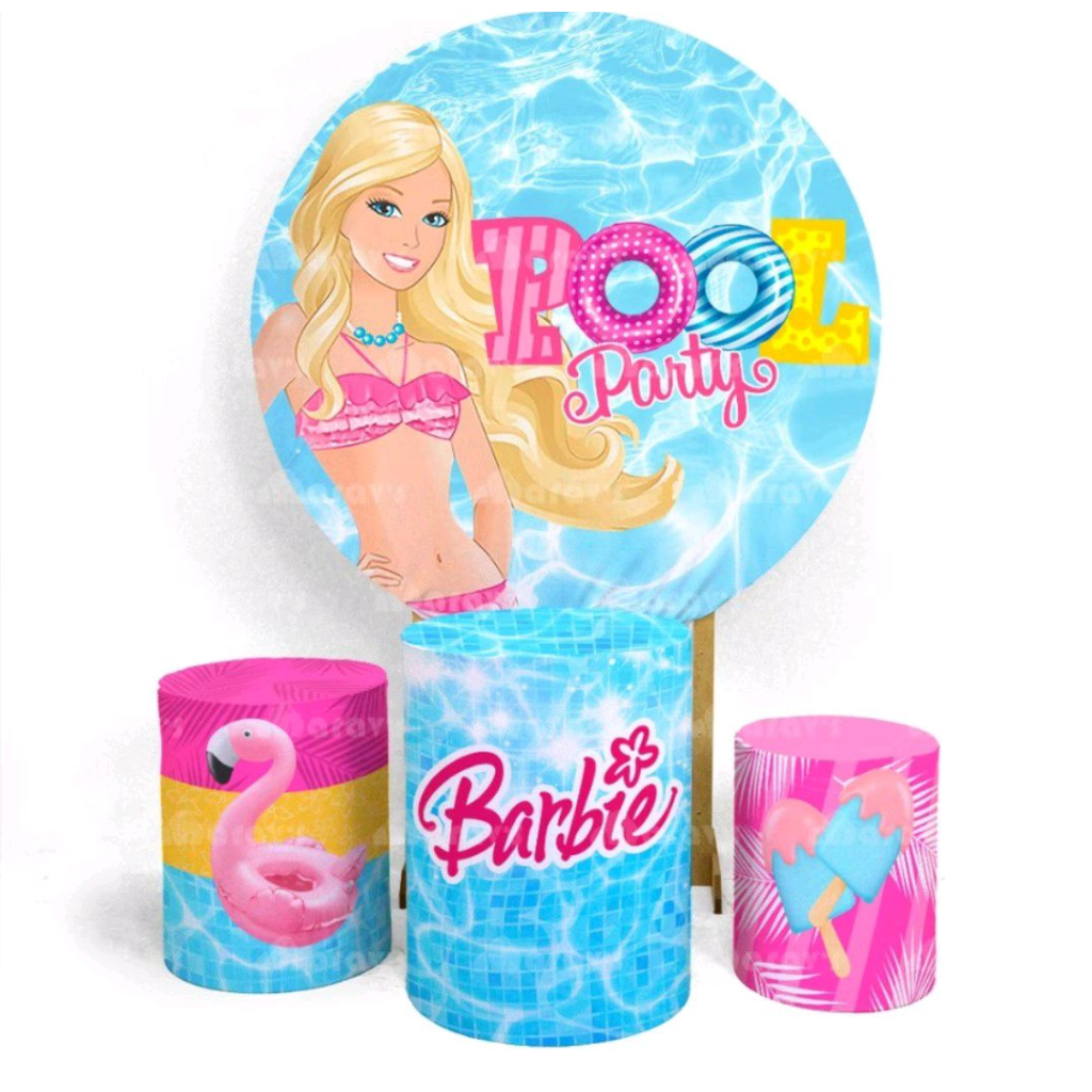 Kit Barbie Pool Party - Pegue e Monte Tesouro Encantando