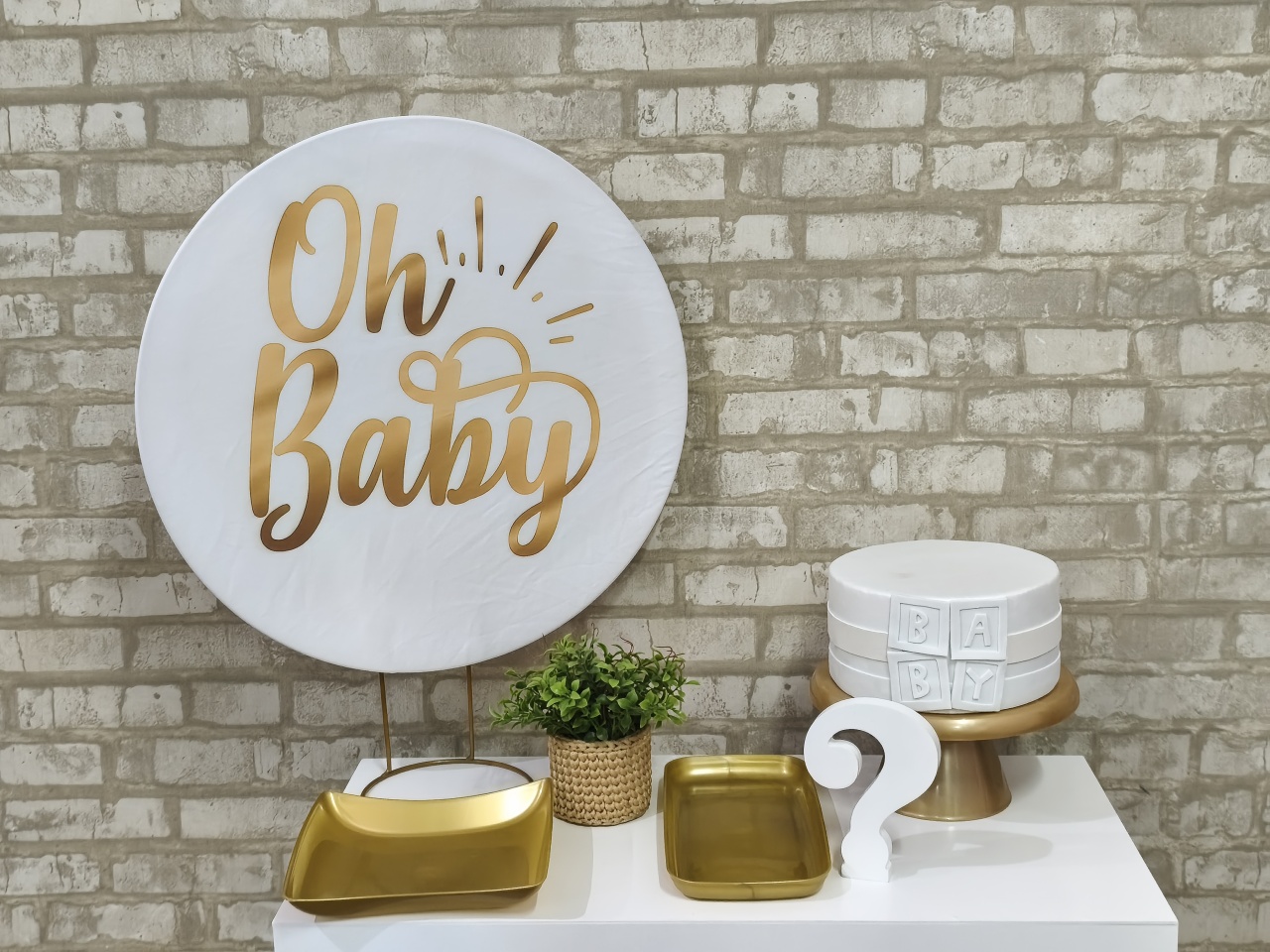 Mini Kit Chá de Bebê Ou Revelação Oh Baby - Pegue e Monte Tesouro Encantado