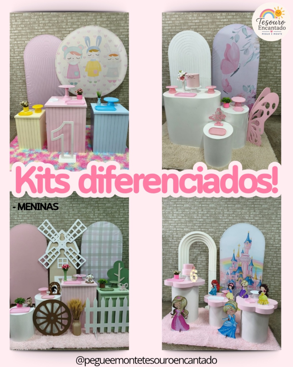 Kits Diferenciados Infantil - Pegue e Monte Tesouro Encantado
