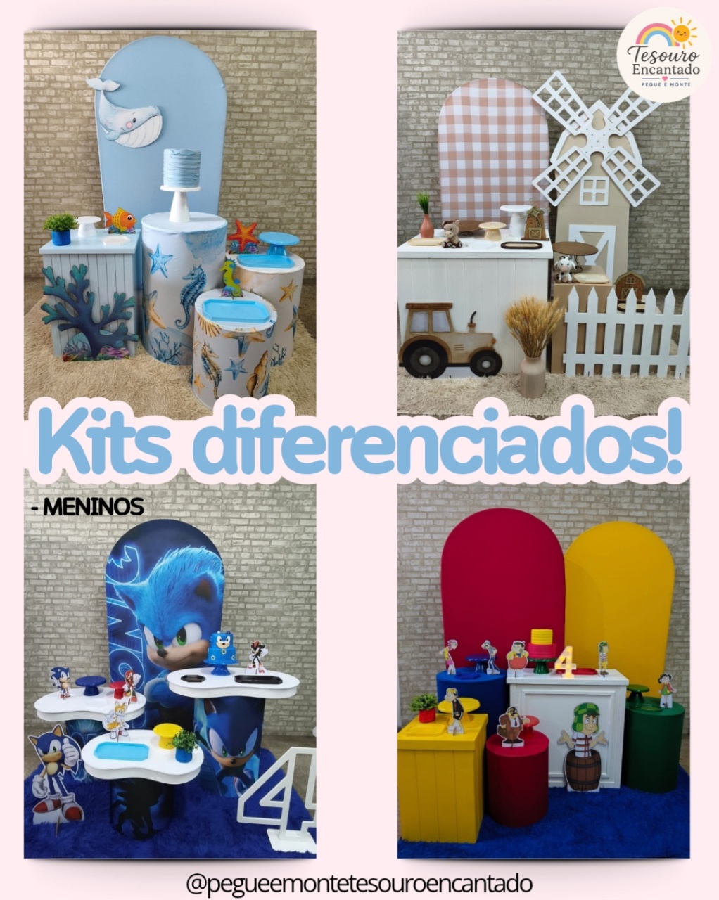 Kits Diferenciados Infantil - Pegue e Monte Tesouro Encantado