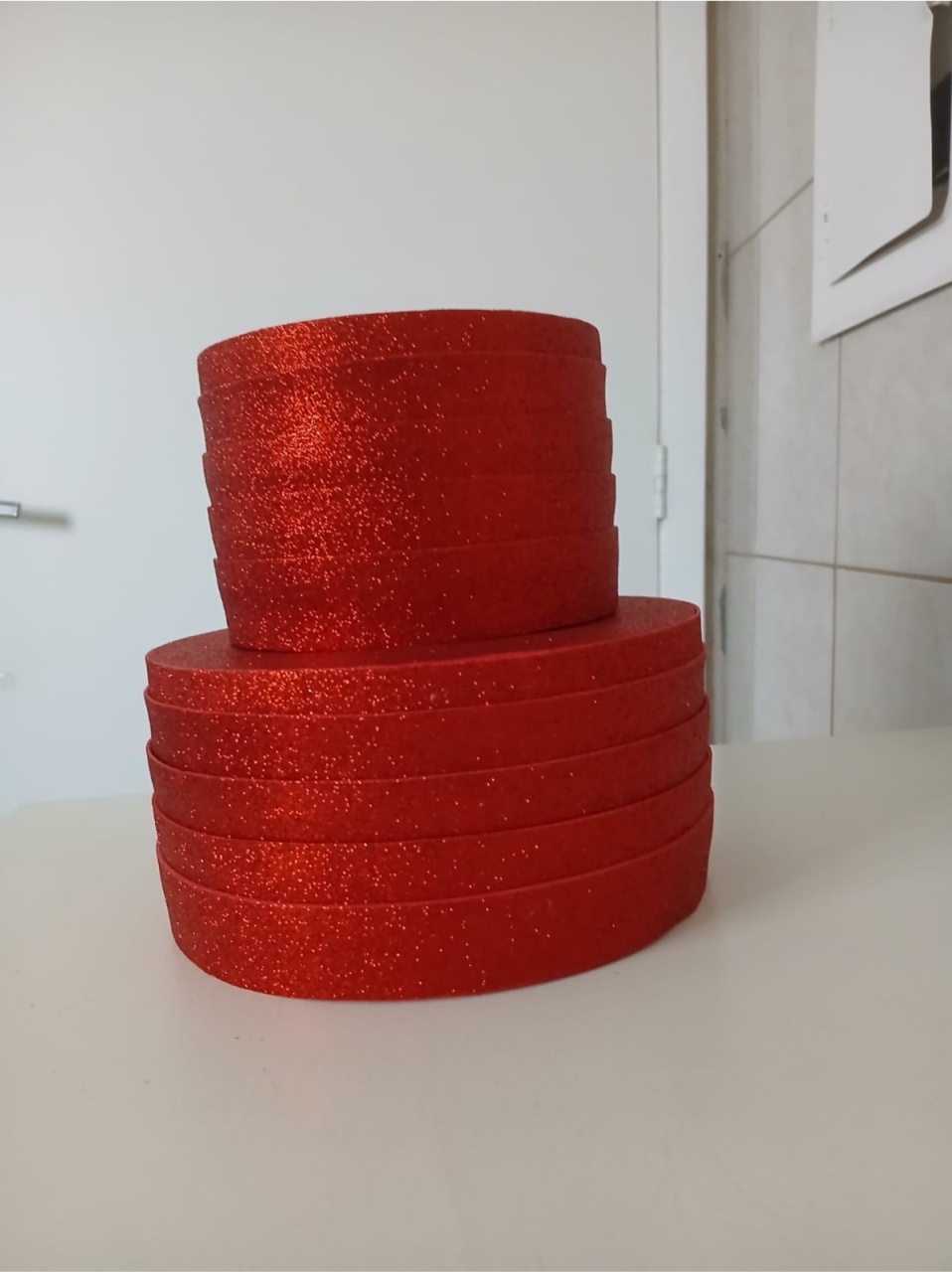 Bolo Vermelho 2 Bases - Pegue e Monte Tesouro Encantando