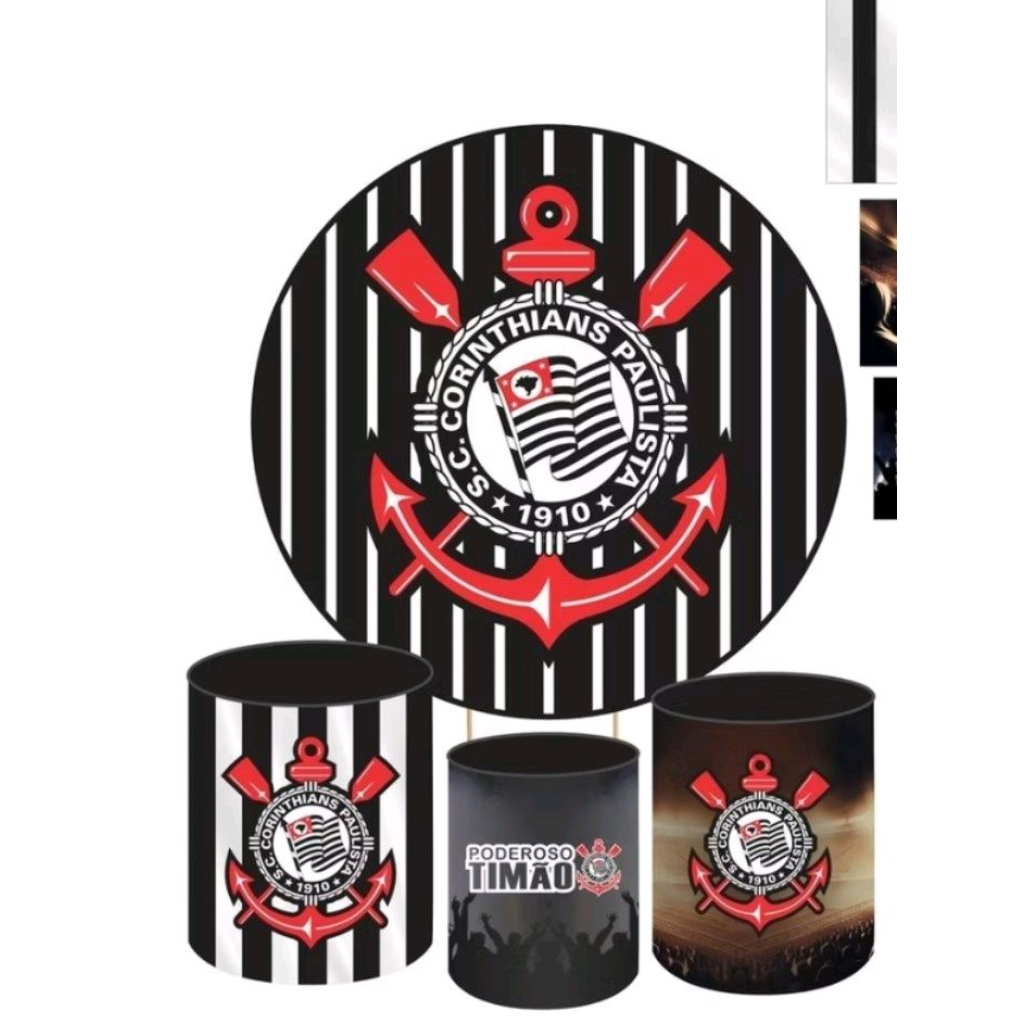 Kit Futebol Time Corinthians - Pegue e Monte Tesouro Encantando