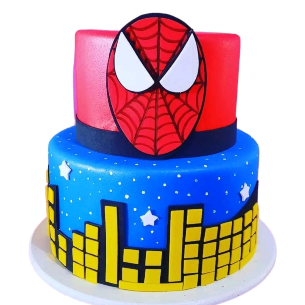 Bolo Fake Homem Aranha - Pegue e Monte Tesouro Encantando