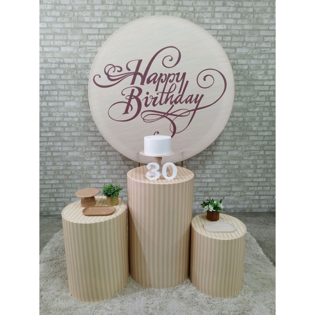 Kit Happy Birthday Bege - Pegue e Monte Tesouro Encantando