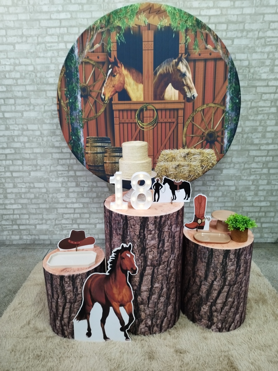 Kit Country Cavalo Fazendinha - Pegue e Monte Tesouro Encantando