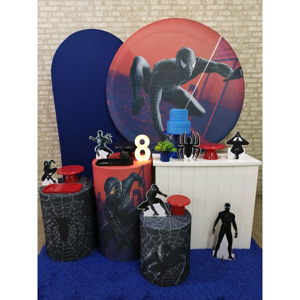 Kit Homem Aranha Preto - Pegue e Monte Tesouro Encantando