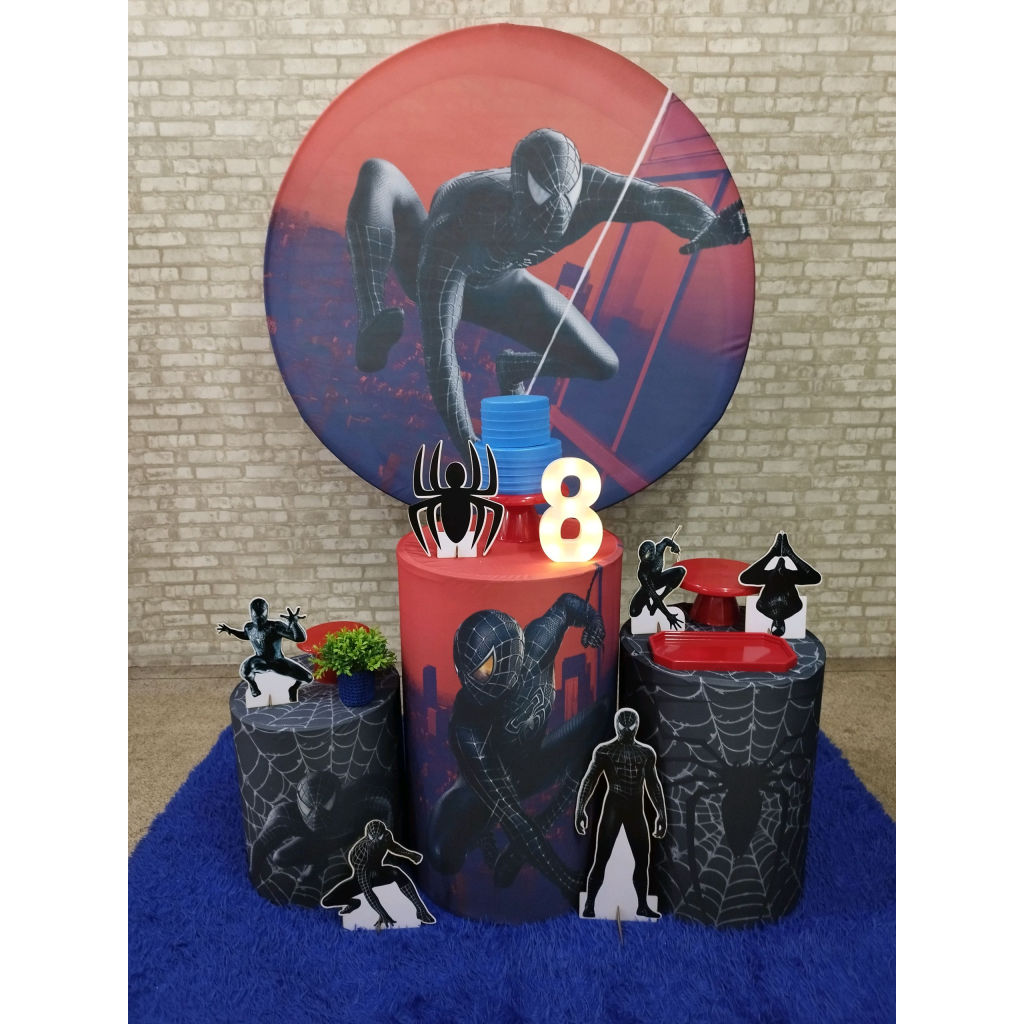 Kit Homem Aranha Preto - Pegue e Monte Tesouro Encantando