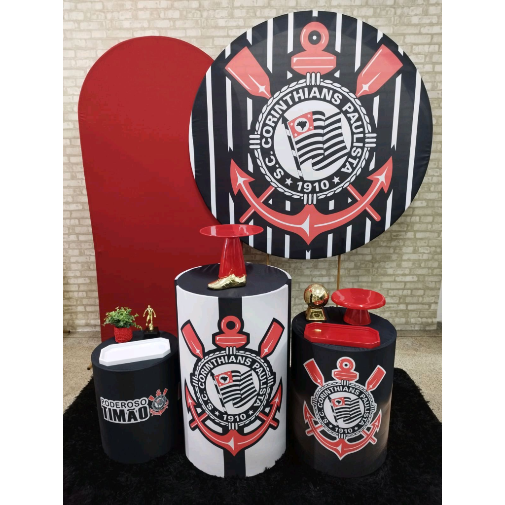 Kit Futebol Time Corinthians - Pegue e Monte Tesouro Encantando