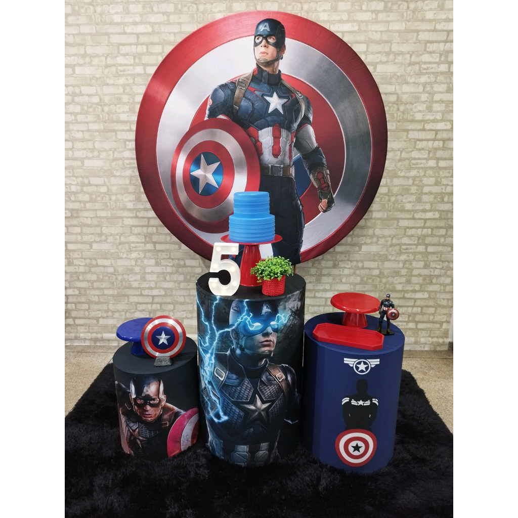 Kit Capitão América - Pegue e Monte Tesouro Encantando