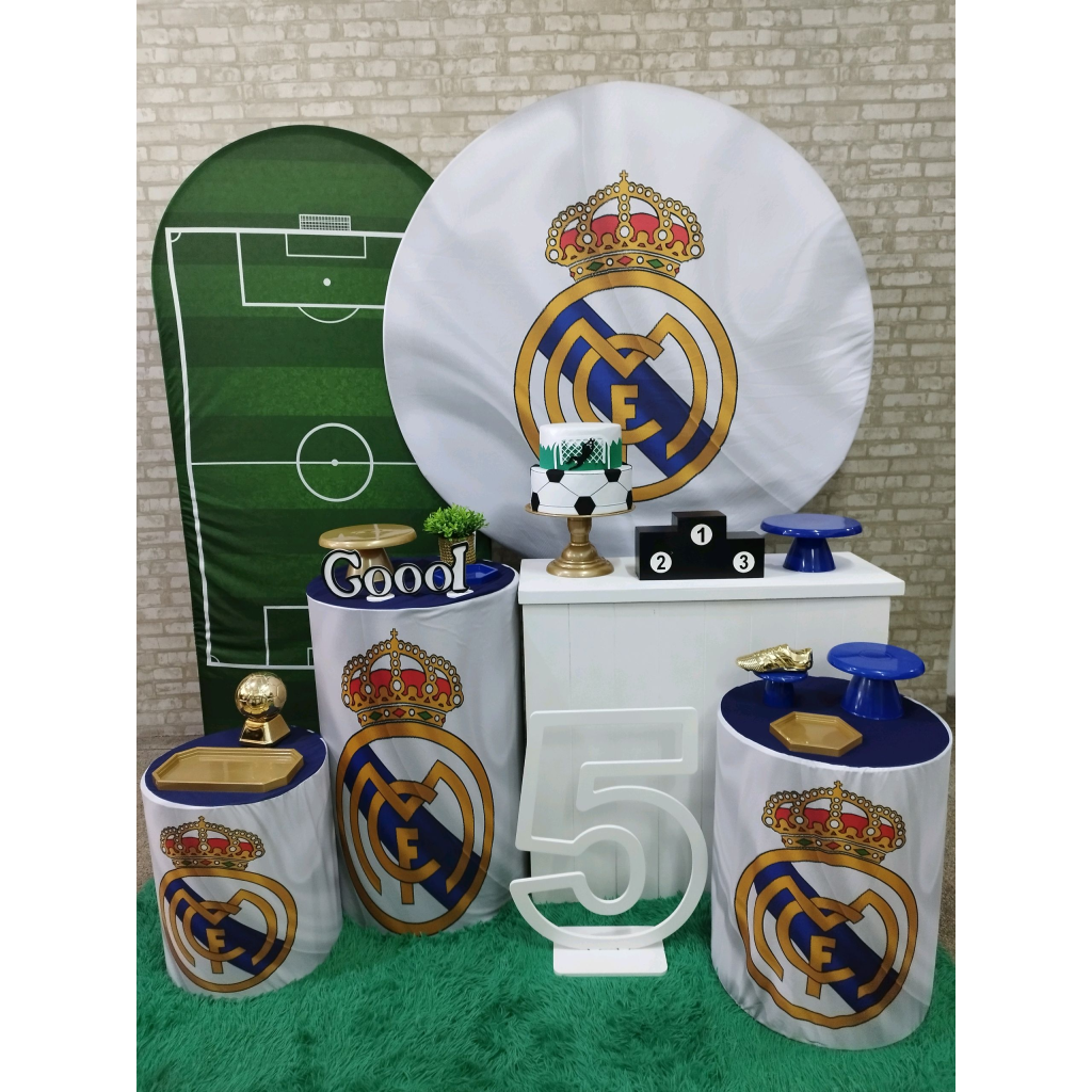 Kit Futebol Time Real Madrid - Pegue e Monte Tesouro Encantando