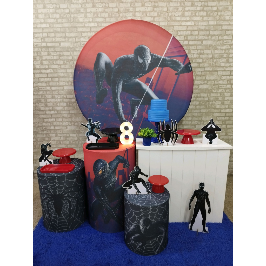 Kit Homem Aranha Preto - Pegue e Monte Tesouro Encantando