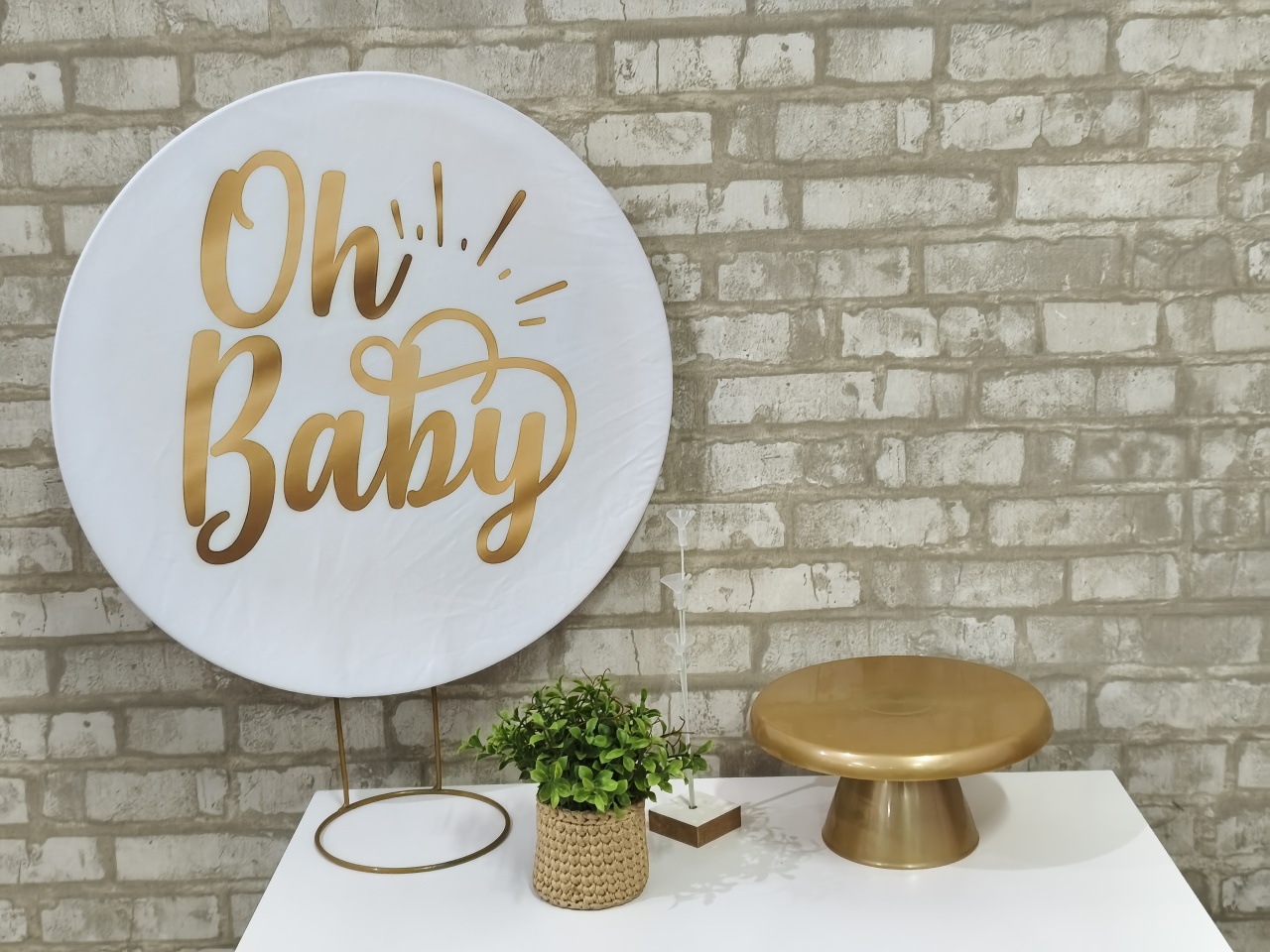 Mini Kit Cha de Bebe Ou Revelação Oh Baby - Pegue e Monte Tesouro Encantado