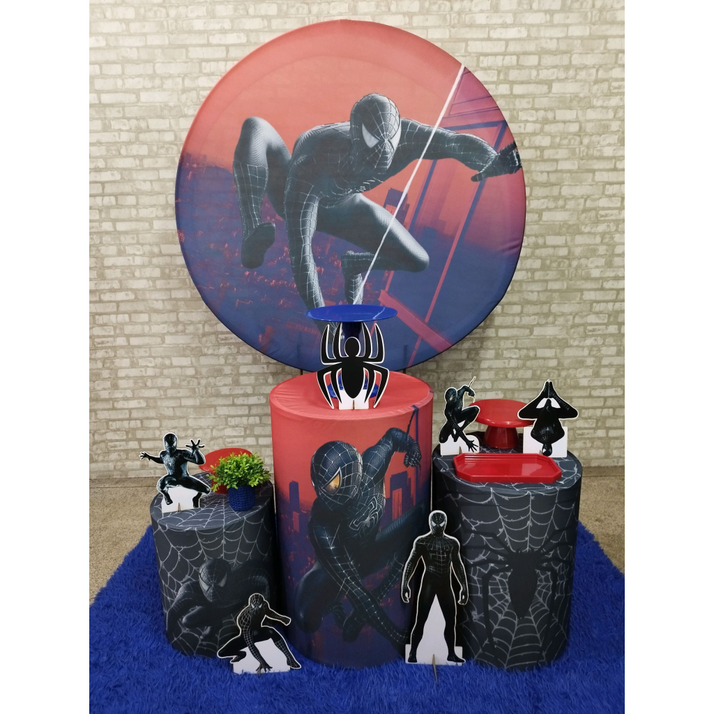 Kit Homem Aranha Preto - Pegue e Monte Tesouro Encantando