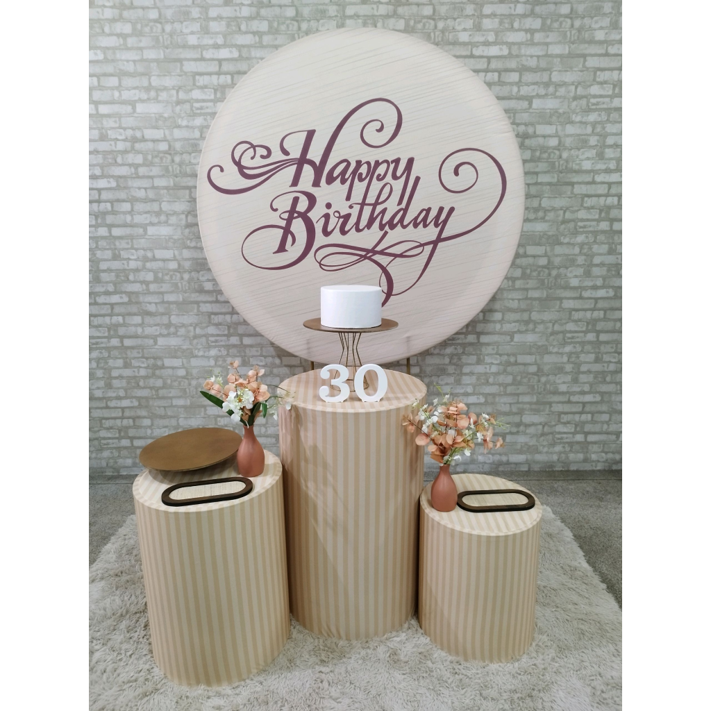 Kit Happy Birthday Bege - Pegue e Monte Tesouro Encantando