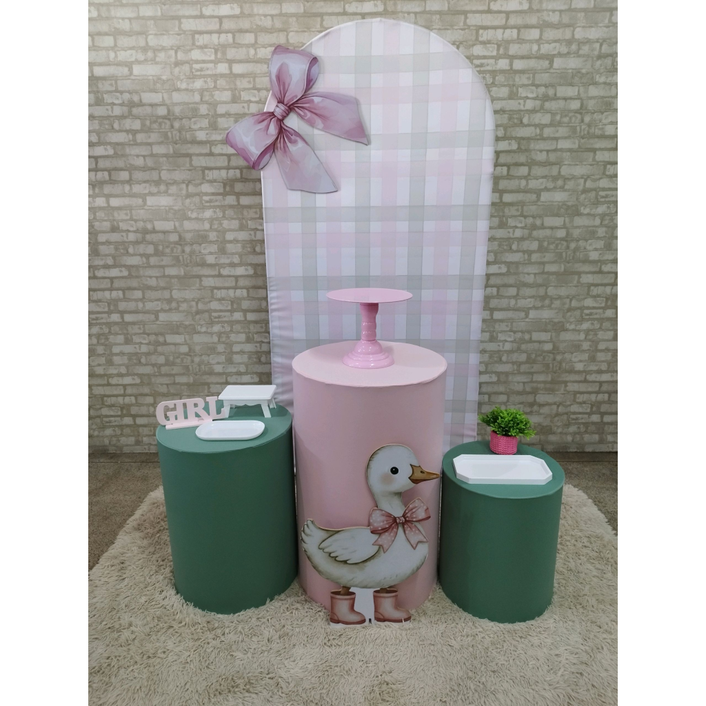 Kit Chá de Bebê Ganso Fazendinha - Pegue e Monte Tesouro Encantando