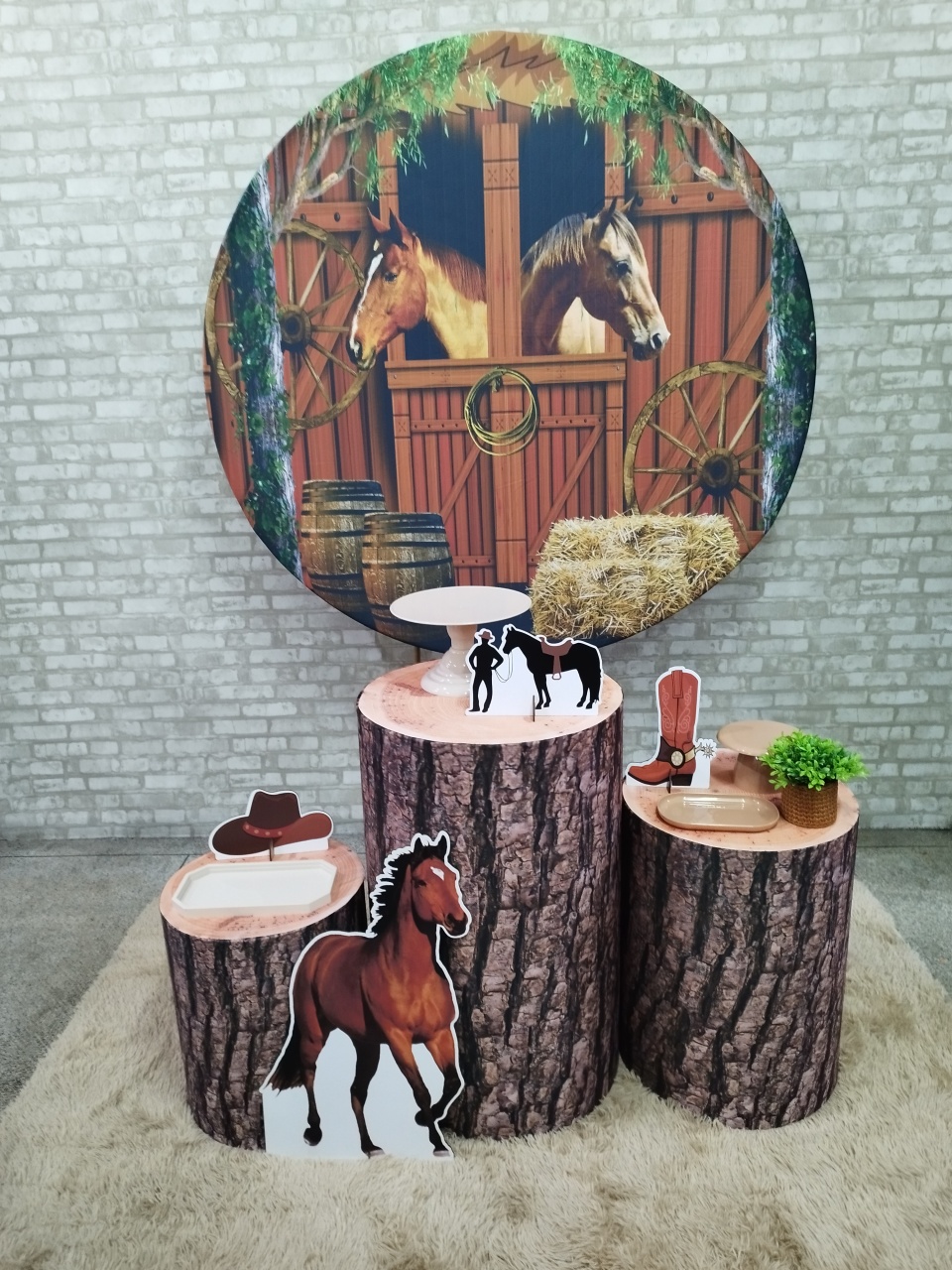 Kit Country Cavalo Fazendinha - Pegue e Monte Tesouro Encantando