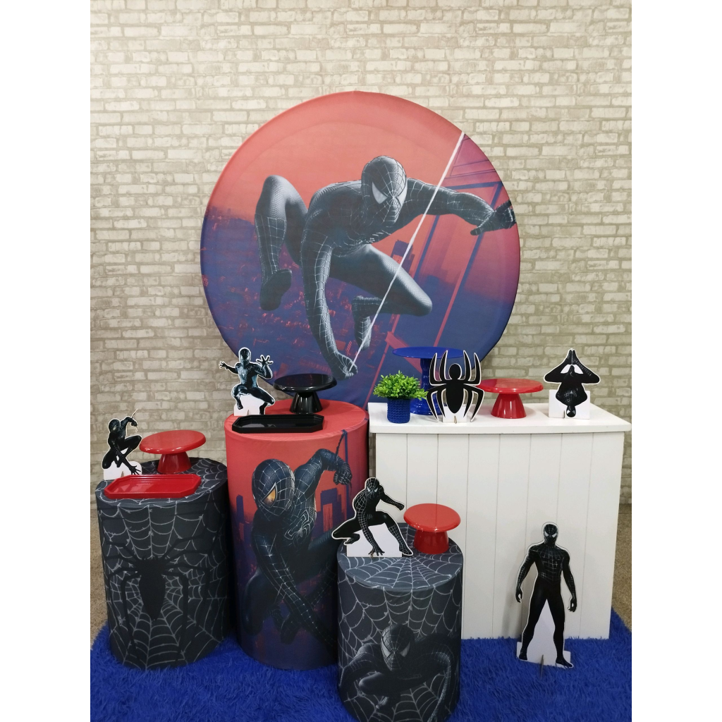 Kit Homem Aranha Preto - Pegue e Monte Tesouro Encantando