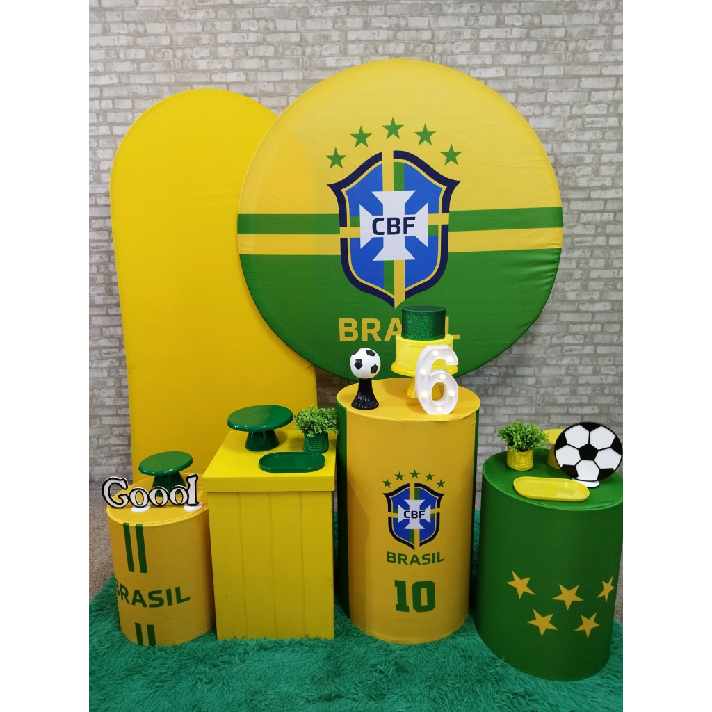 Kit Futebol Brasil Copa - Pegue e Monte Tesouro Encantando