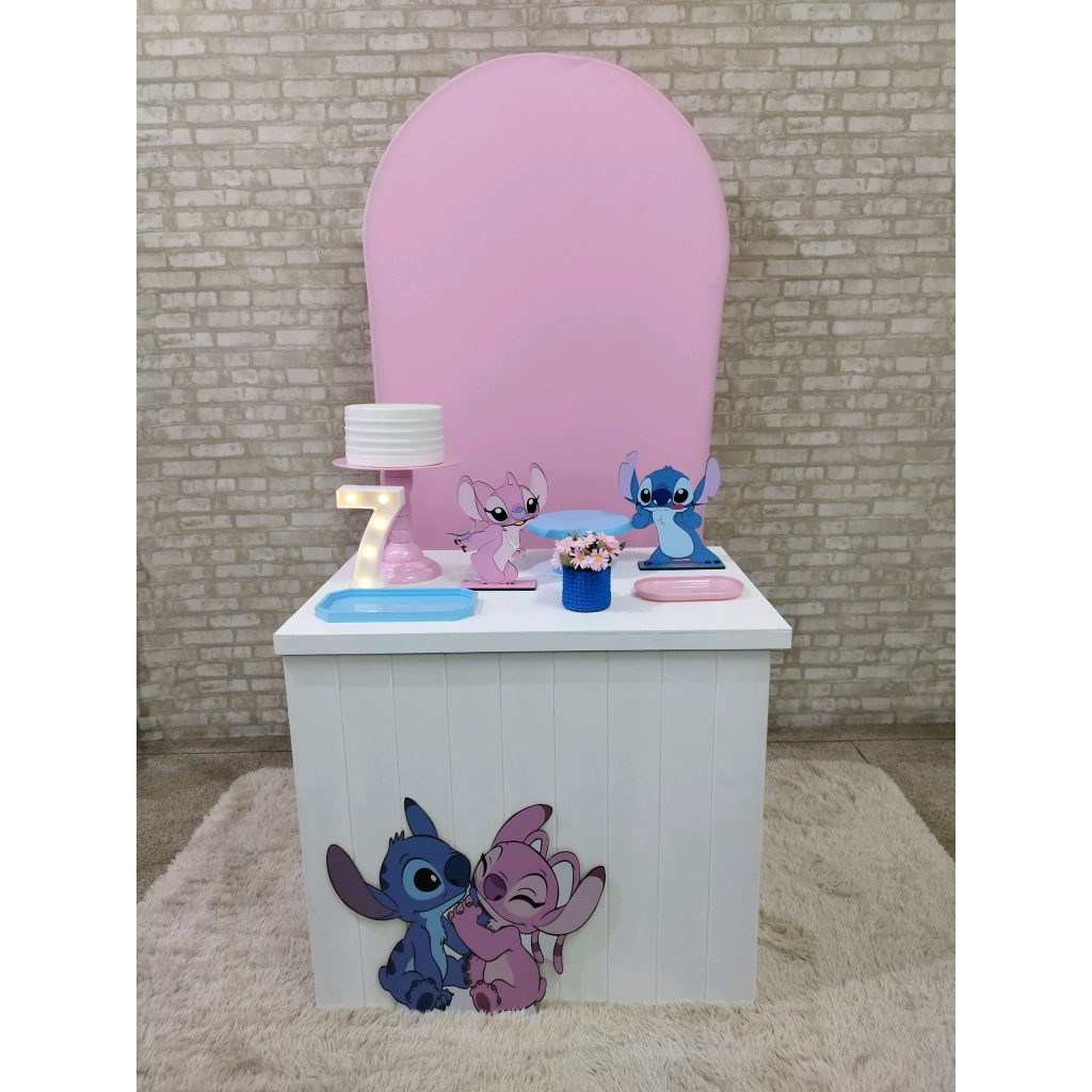 Kit Stitch E Angel - Pegue e Monte Tesouro Encantando