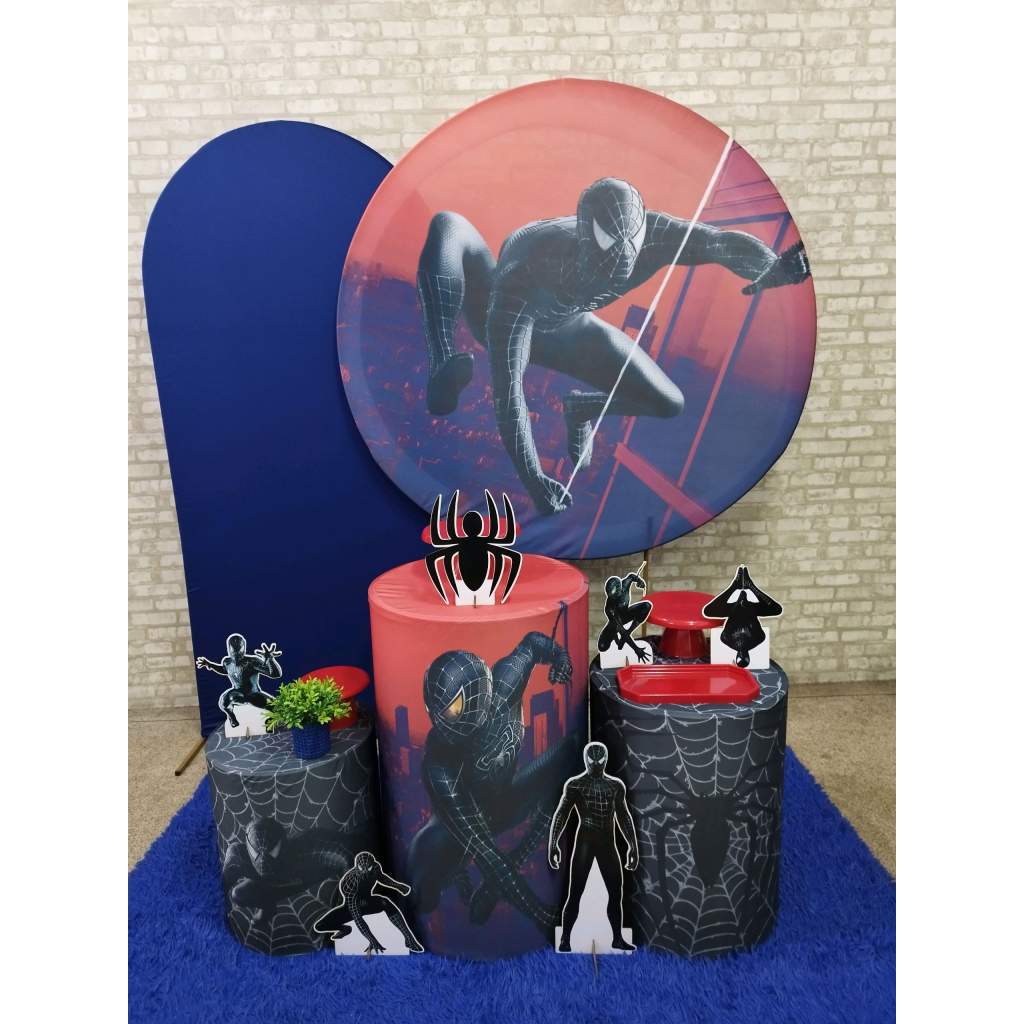 Kit Homem Aranha Preto - Pegue e Monte Tesouro Encantando