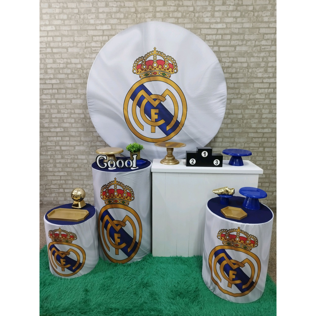 Kit Futebol Time Real Madrid - Pegue e Monte Tesouro Encantando