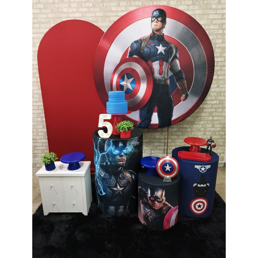 Kit Capitão América - Pegue e Monte Tesouro Encantando