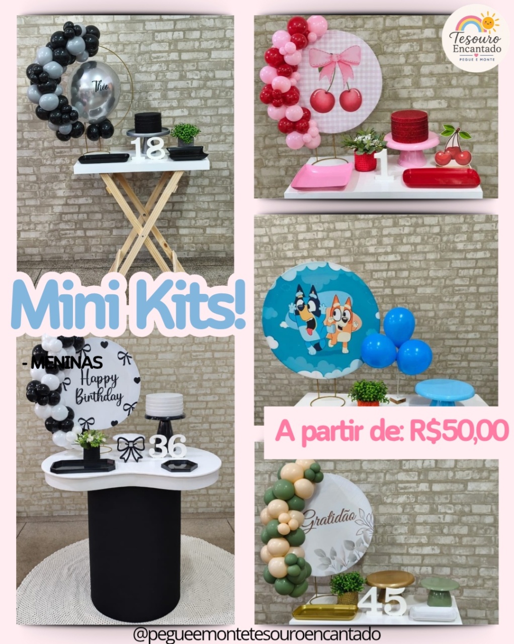 Kits Festa Na Mesa - Pegue e Monte Tesouro Encantado