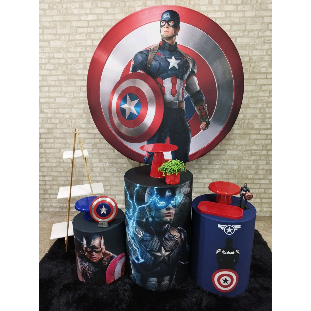 Kit Capitão América - Pegue e Monte Tesouro Encantando