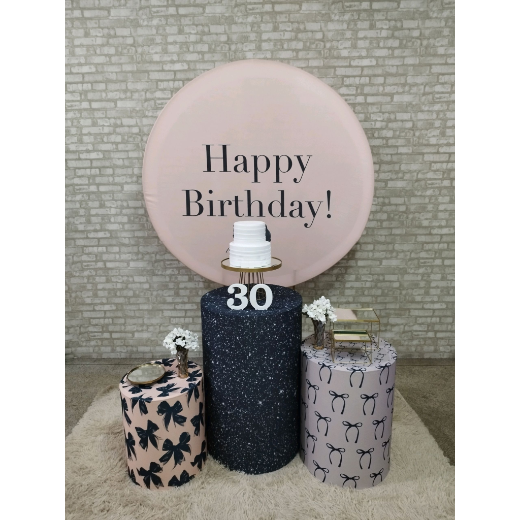 Kit Happy Birthday Laço Rose E Preto - Pegue e Monte Tesouro Encantando