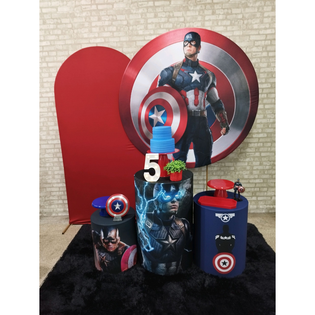 Kit Capitão América - Pegue e Monte Tesouro Encantando