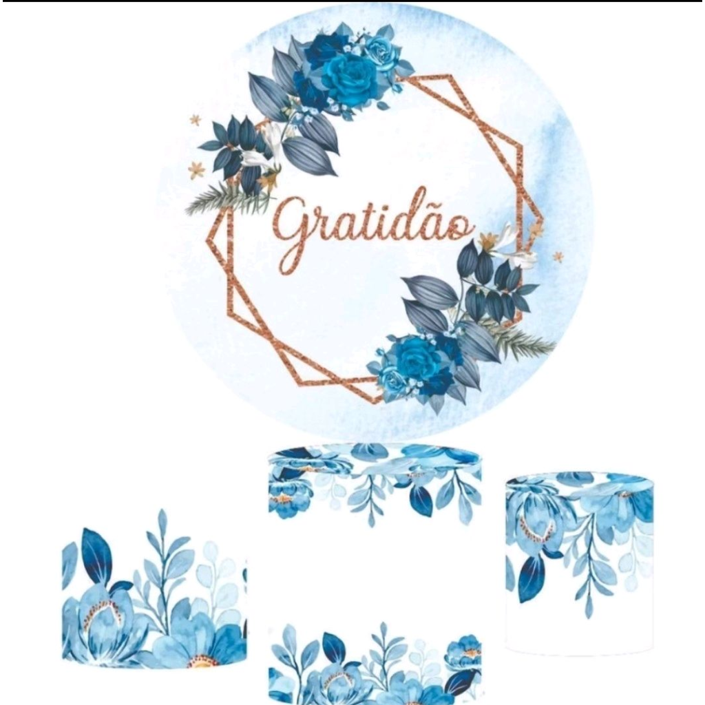 Kit Gratidao Azul - Pegue e Monte Tesouro Encantando