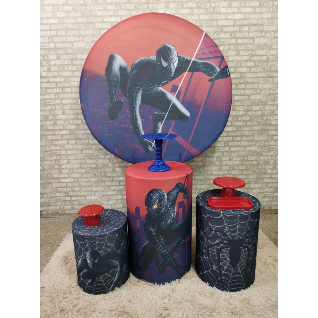 Kit Homem Aranha Preto - Pegue e Monte Tesouro Encantando