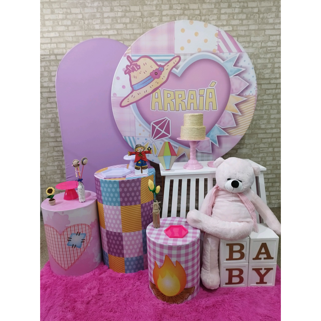 Kit Chá de Bebê Arraia - Pegue e Monte Tesouro Encantando